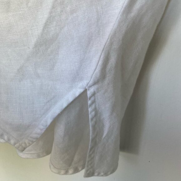 100% Irish Linen Ecologie Brand White 3/4 Sleeve Top Womens Size XL - Picture 7 of 9